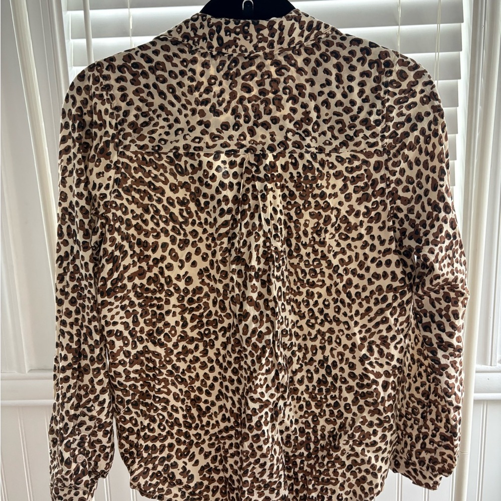 Lucky Brand Leopard Print Button Down Shirt